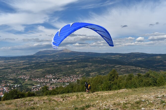 Paragliding Tandem Flight Experience in Sokobanja - Taking off above Sokobanja