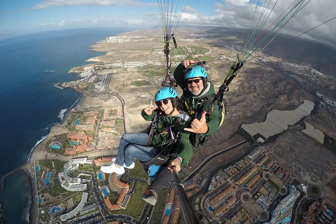 Paragliding Tandem Flight over Costa Adeje with FREE pick up!!! - Who will enjoy this most