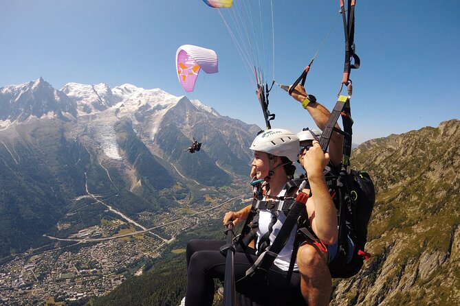 Paragliding Tandem Flight over the Alps in Chamonix - Takeoff above the Chamonix Valley