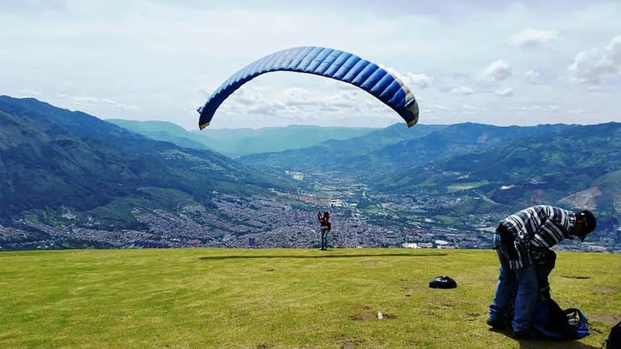 Paragliding the Andes from Medellín - San Felix Peak Gives You Medellín From Above