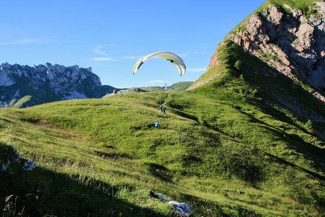 Private Paragliding Flight Experience over the Julian Alps - Flying above the Soča Valley from Bovec