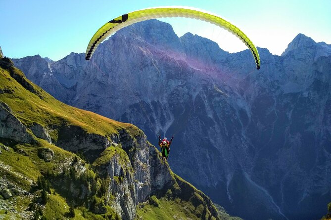Private Paragliding Flight Experience over the Julian Alps - Kanin or Mangart, two very different ways to take off