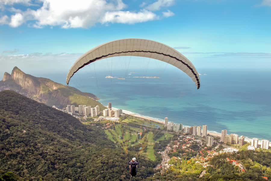 Rio de Janeiro: Paragliding Tandem Flight - The view from 525 meters above Rio