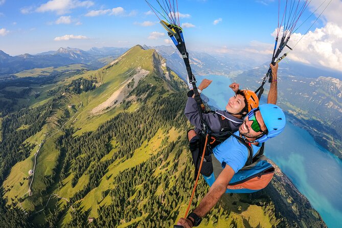 Tandem Paragliding Experience with Transport from Interlaken - Adding wingovers and other tricks