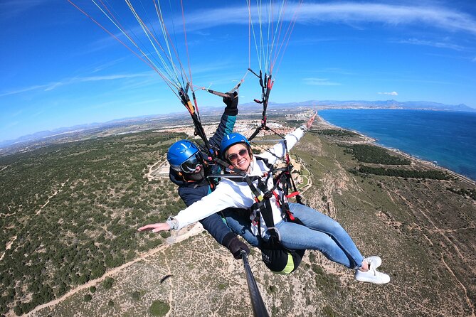 Tandem Paragliding Flight in Alicante and Santa Pola - Taking Off From Agost Above the Alicante Coast