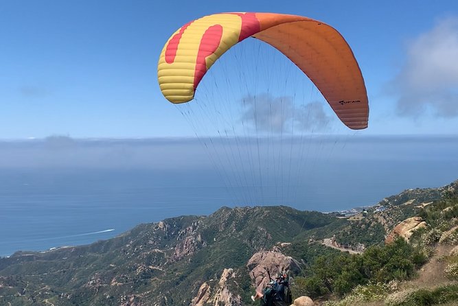 Tandem Paragliding flight with instructor in Malibu - Choosing a departure time