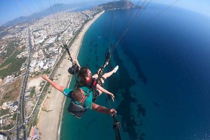 Tandem Paragliding in Alanya (From 700m) - The flight: sea, castle, harbor, and mountains