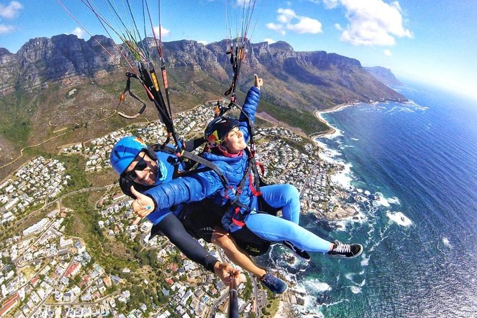 Tandem Paragliding in Cape Town - Taking Off From Signal Hill