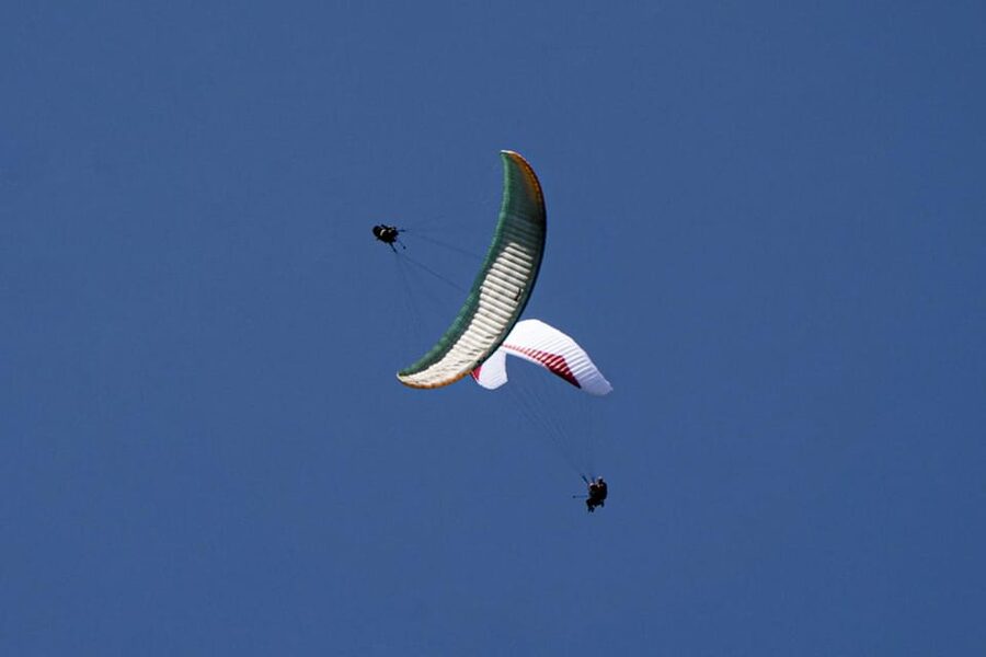 Tenerife: Extreme Acrobatic Paragliding Flight - Leaving the resort in a small white van